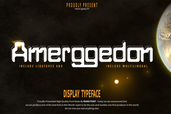 Amerggedon: A Modern Display Font for Creative Professionals