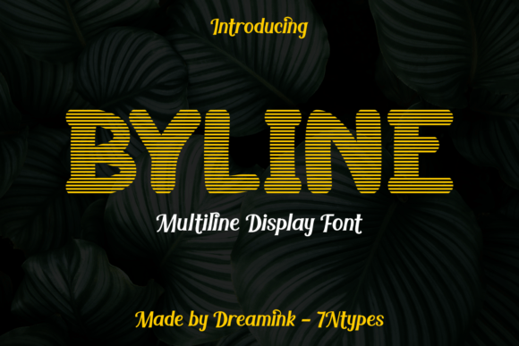 Byline: A Unique Display Font for Creative Expression
