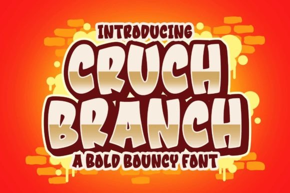 Crunch Branch: A Bold and Bouncy Display Font for Creative Projects