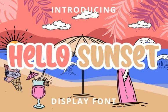 Hello Sunset: A Bold and Charismatic Font for Every Creative Project