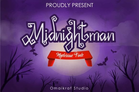Midnightman: A Spooky and Mysterious Display Font for Creative Designs
