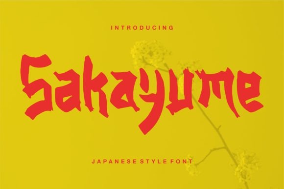 Sakayume: A Japanese-Inspired Display Font for Elegant Design