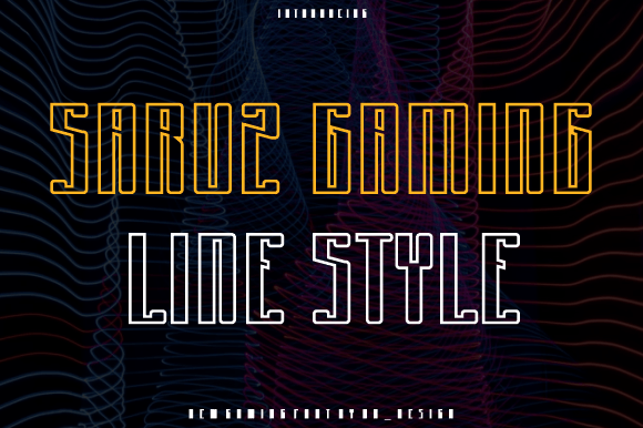 Saruz Gaming and Saruz Gaming Line: A Bold Display Font for All Your Branding Needs