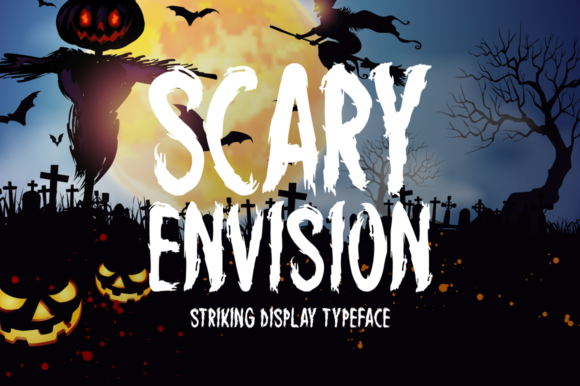 Scary Envision: A Unique Display Font for Halloween and More