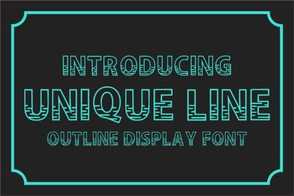 Unique Line: A Bold Vertical Line Display Font for Designers