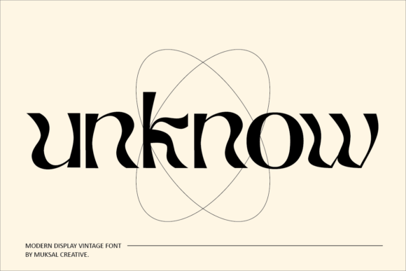 Unknow and Unknow Modern Display Vintage Font: A Versatile Design Tool for Creative Projects